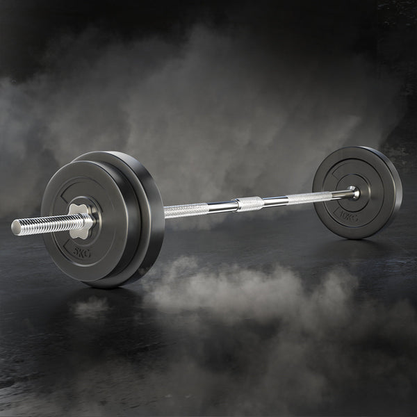 38KG Barbell Weight Set Plates Bar Bench Press Fitness Exercise Home Gym 168cm Does not apply