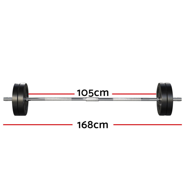 48KG Barbell Weight Set Plates Bar Bench Press Fitness Exercise Home Gym 168cm Does not apply