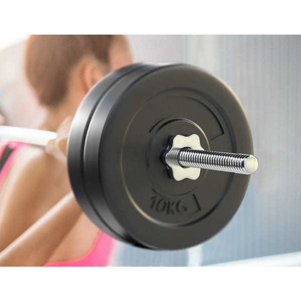 48KG Barbell Weight Set Plates Bar Bench Press Fitness Exercise Home Gym 168cm Does not apply