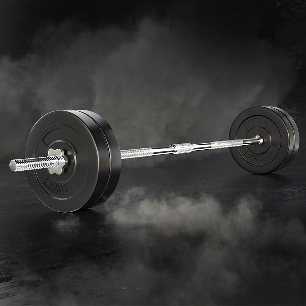 48KG Barbell Weight Set Plates Bar Bench Press Fitness Exercise Home Gym 168cm Does not apply