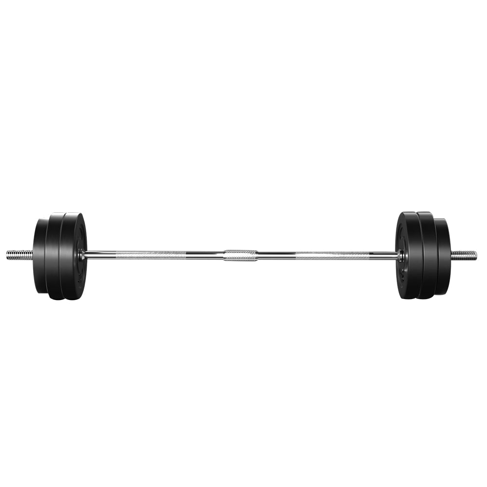 Everfit 58kg Barbell Set Weight Plates Bar Lifting Bench 168cm Everfit