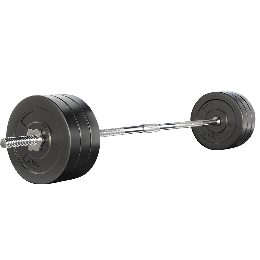 Everfit 68kg Barbell Set Weight Plates Bar Lifting Bench 168cm Everfit