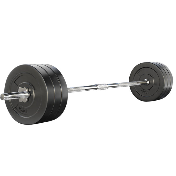 Everfit 68kg Barbell Set Weight Plates Bar Lifting Bench 168cm Everfit