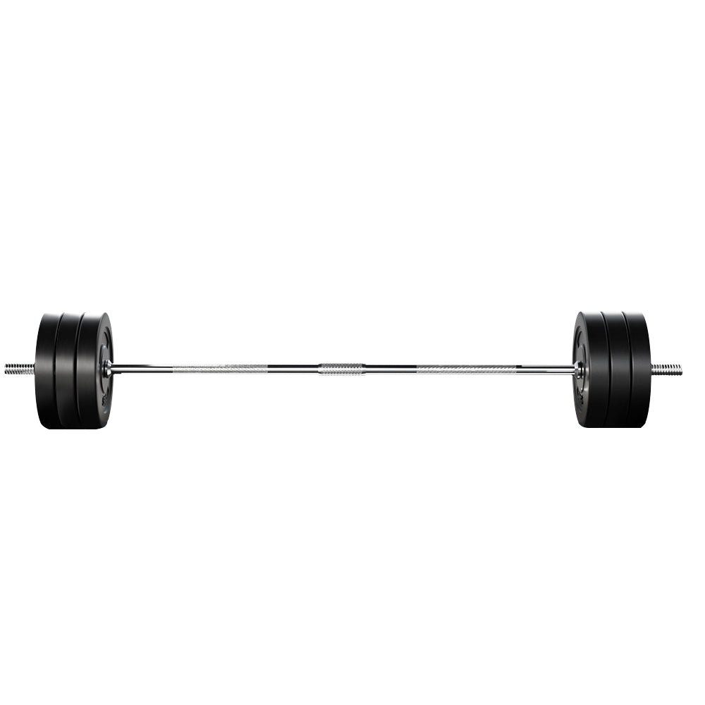 Everfit 68kg Barbell Set Weight Plates Bar Lifting Bench 168cm Everfit