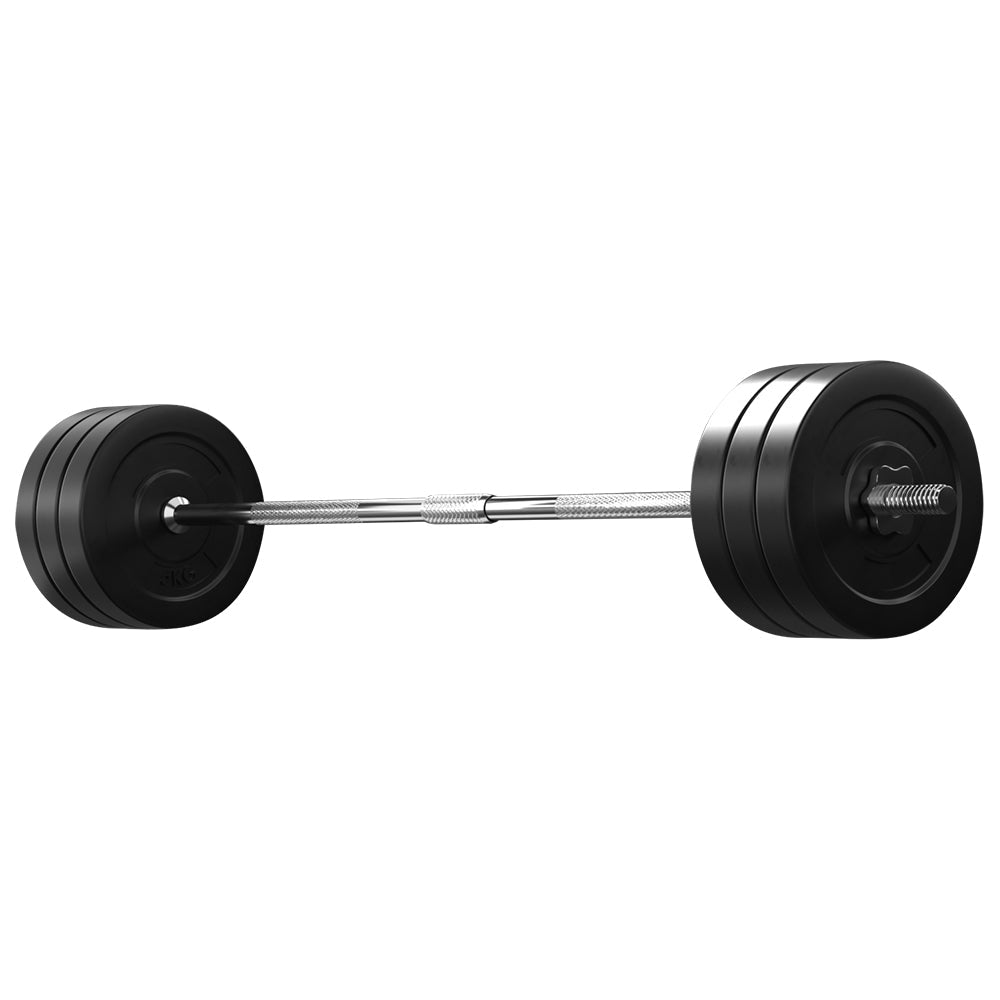 Everfit 68kg Barbell Set Weight Plates Bar Lifting Bench 168cm Everfit