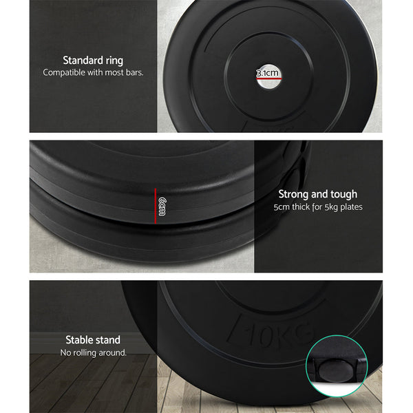 78KG Barbell Weight Set Plates Bar Bench Press Fitness Exercise Home Gym 168cm Does not apply