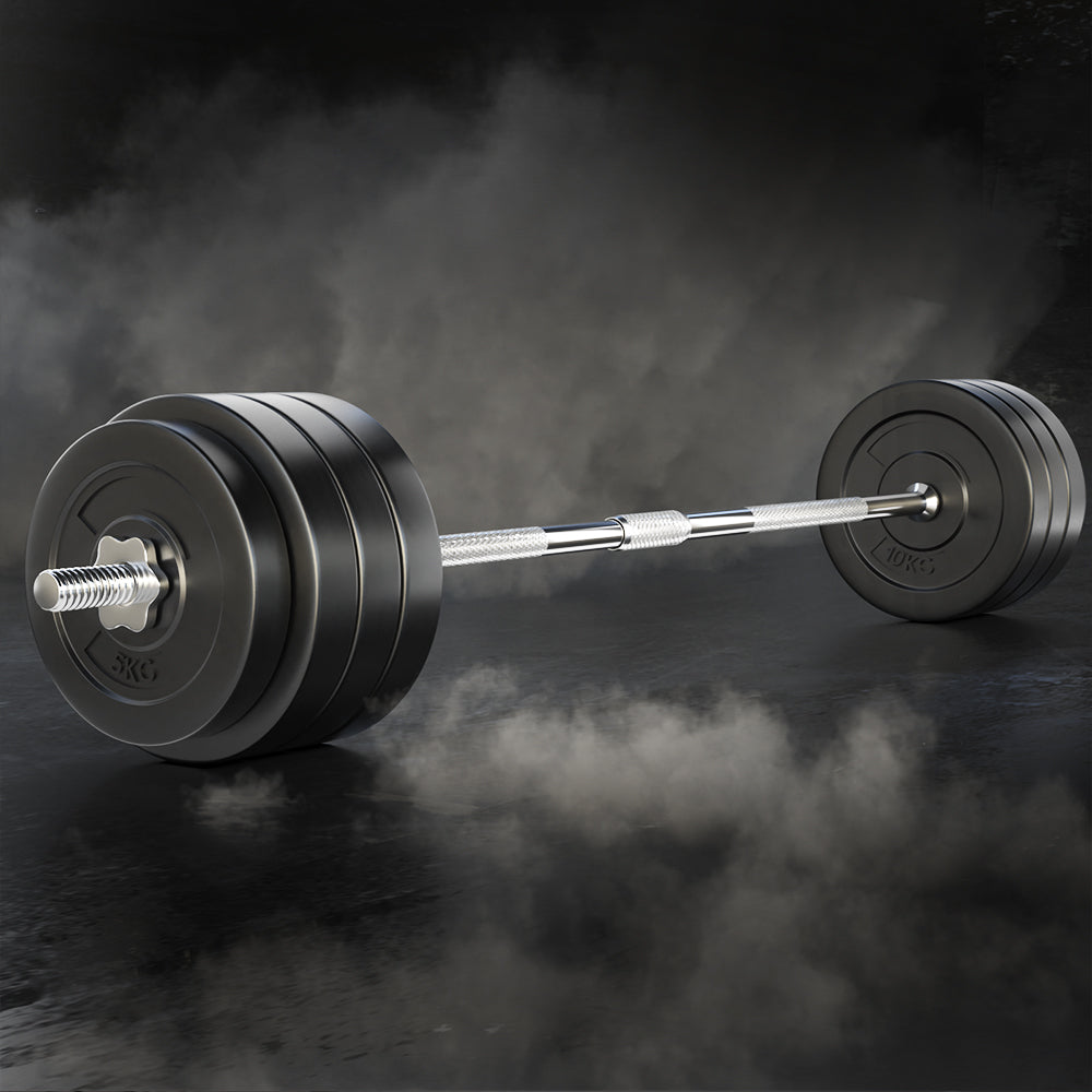 78KG Barbell Weight Set Plates Bar Bench Press Fitness Exercise Home Gym 168cm Does not apply