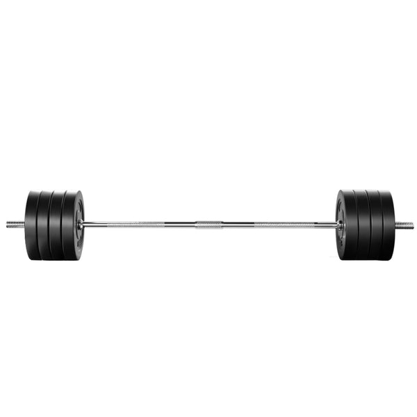 88KG Barbell Weight Set Plates Bar Bench Press Fitness Exercise Home Gym 168cm Does not apply