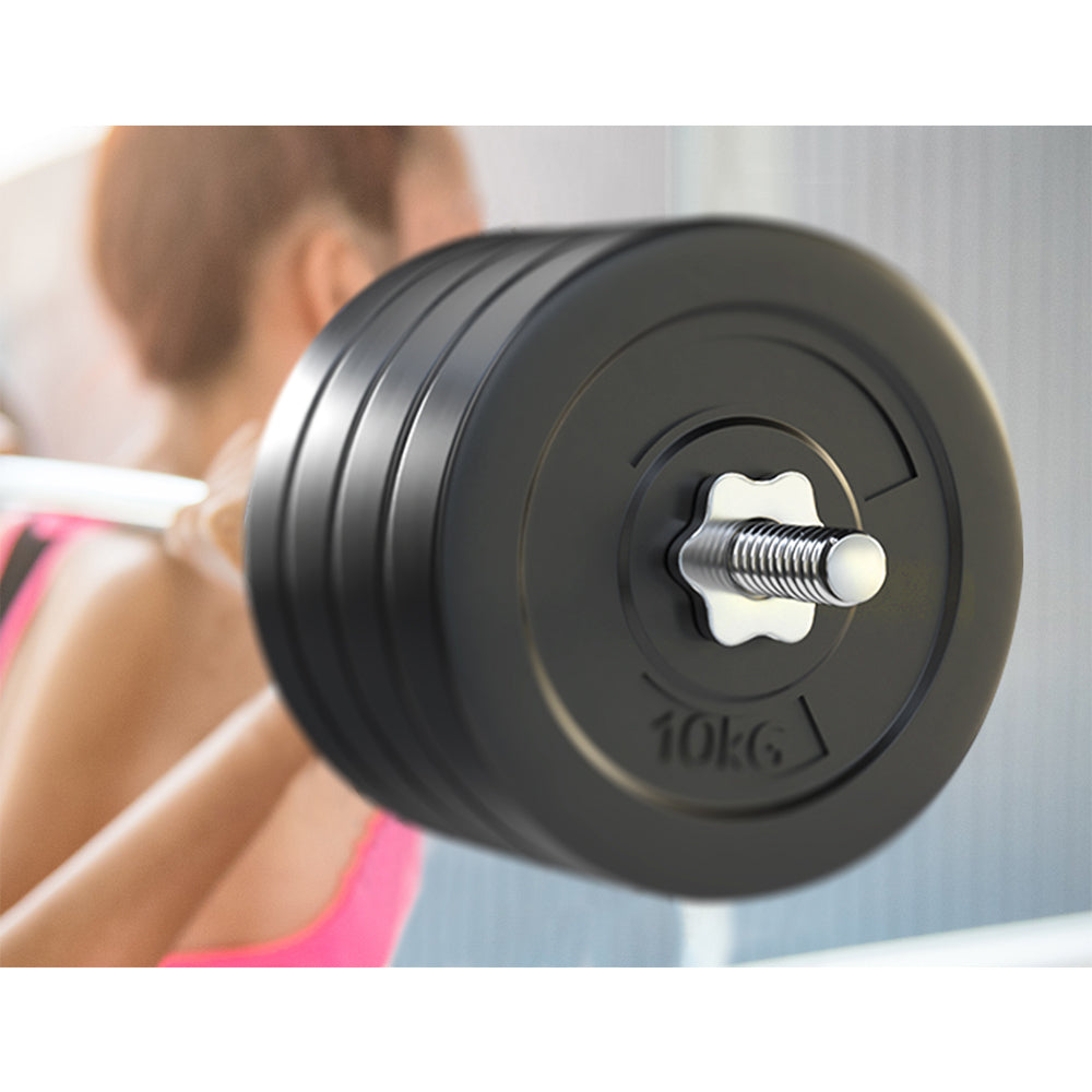 88KG Barbell Weight Set Plates Bar Bench Press Fitness Exercise Home Gym 168cm Does not apply