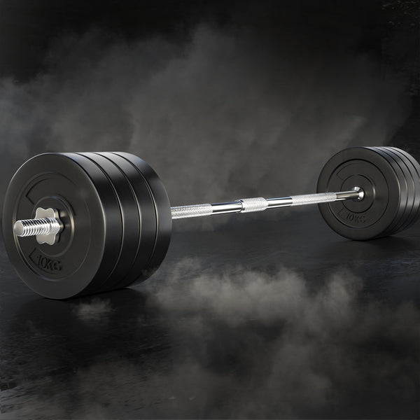 88KG Barbell Weight Set Plates Bar Bench Press Fitness Exercise Home Gym 168cm Does not apply