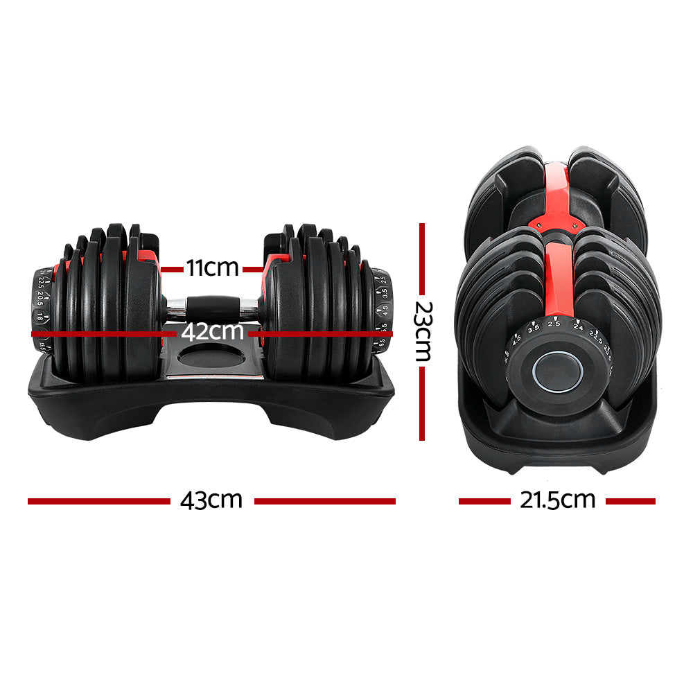 24kg Adjustable Dumbbell Weight Plates Home Gym Fitness Exercise Does not apply