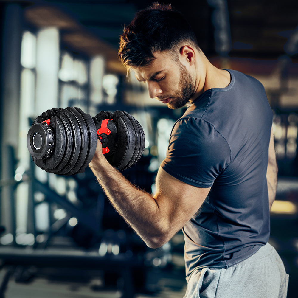 24kg Adjustable Dumbbell Weight Plates Home Gym Fitness Exercise Does not apply
