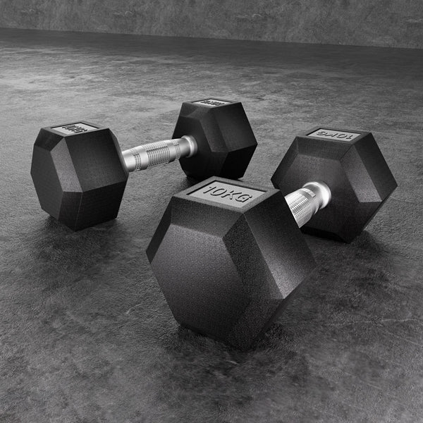 Everfit 20kg Dumbbells Set Dumbbells Weights Lifting Bench Gym Workout 2x10kg Everfit