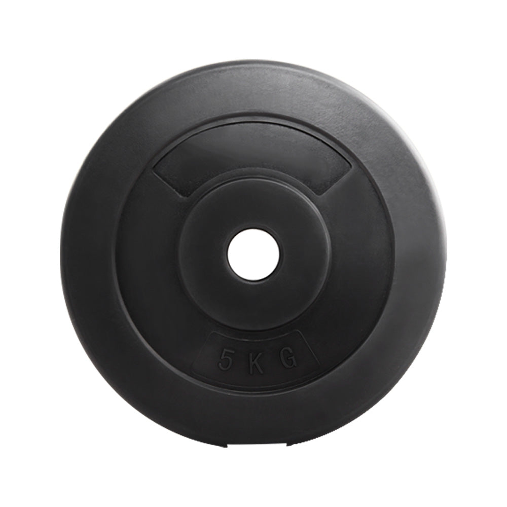 2 x 5KG Barbell Weight Plates Standard Home Gym Press Fitness Exercise Rubber Does not apply