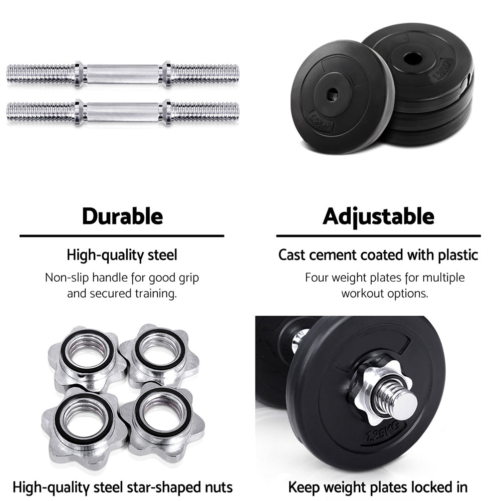 10KG Dumbbells Dumbbell Set Weight Training Plates Home Gym Fitness Exercise Does not apply