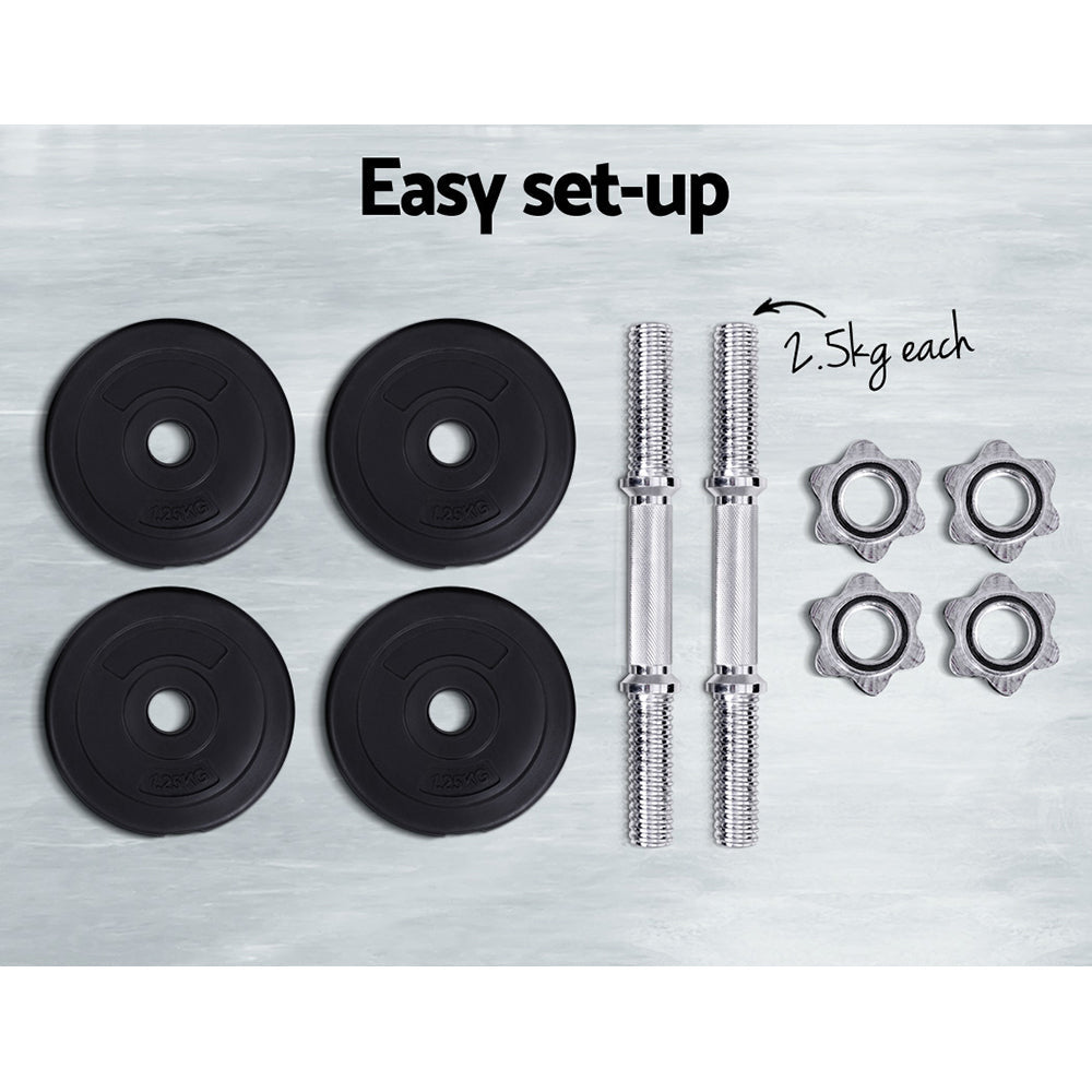 10KG Dumbbells Dumbbell Set Weight Training Plates Home Gym Fitness Exercise Does not apply