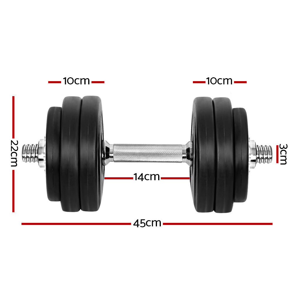 30kg Dumbbells Dumbbell Set Weight Plates Home Gym Fitness Exercise Does not apply