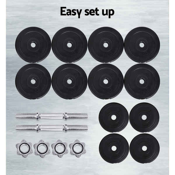 30kg Dumbbells Dumbbell Set Weight Plates Home Gym Fitness Exercise Does not apply