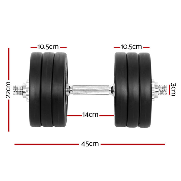 35kg Dumbbells Dumbbell Set Weight Plates Home Gym Fitness Exercise Does not apply