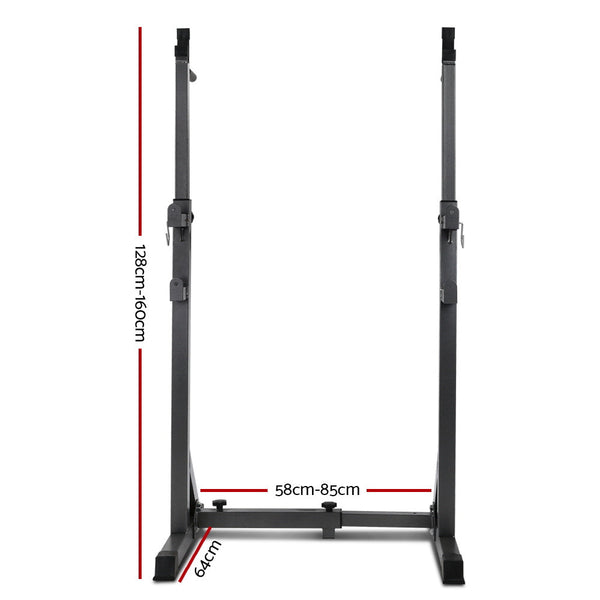 Everfit Squat Rack Pair Fitness Weight Lifting Gym Exercise Barbell Stand Everfit