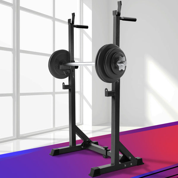 Everfit Squat Rack Pair Fitness Weight Lifting Gym Exercise Barbell Stand Everfit