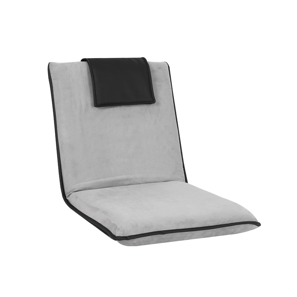 Artiss Floor Lounge Sofa Bed Couch Recliner Chair Folding Chair Cushion Grey Artiss
