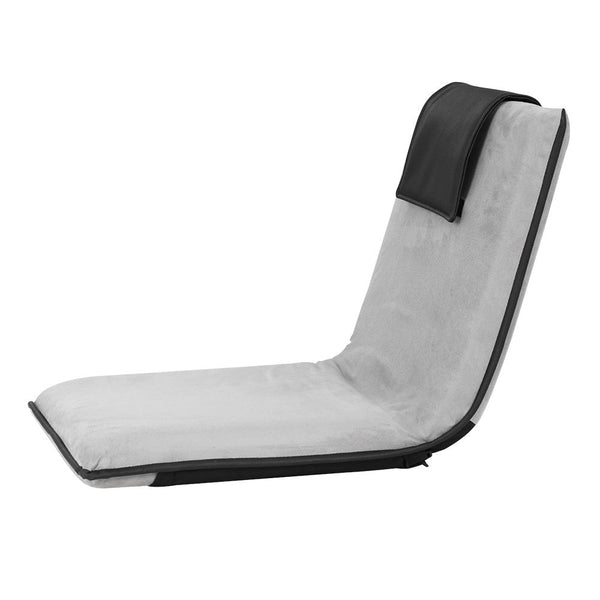 Artiss Floor Lounge Sofa Bed Couch Recliner Chair Folding Chair Cushion Grey Artiss