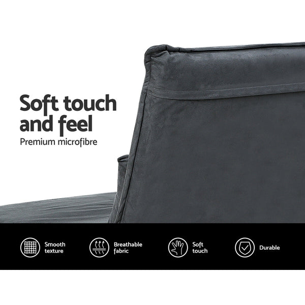 Artiss Floor Sofa Bed Lounge Couch Recliner Chair Folding Foam Camping Bed Artiss