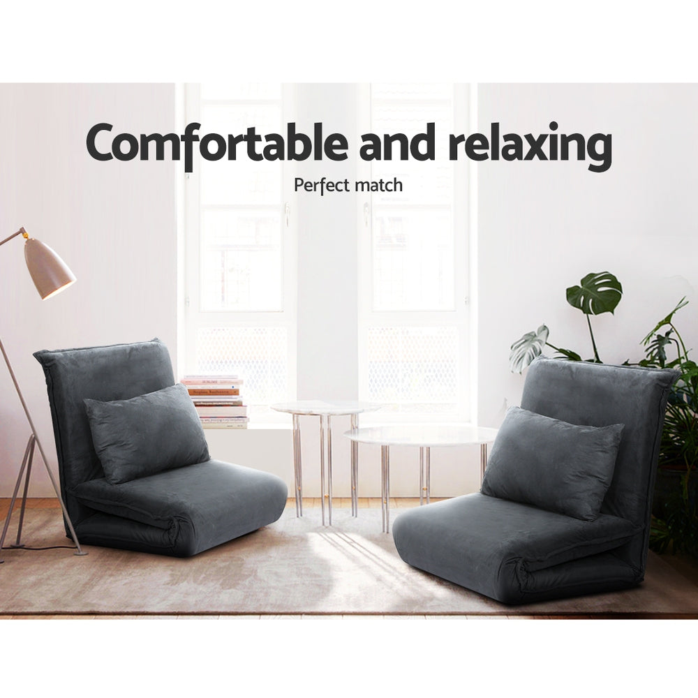 Artiss Floor Sofa Bed Lounge Couch Recliner Chair Folding Foam Camping Bed Artiss