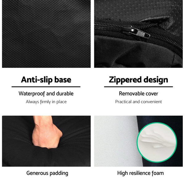 Artiss Foldable Beach Sun Picnic Seat - Black Artiss