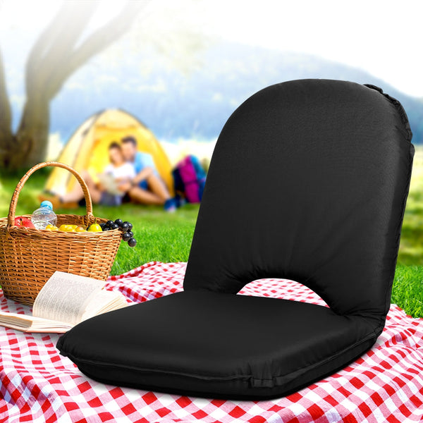 Artiss Foldable Beach Sun Picnic Seat - Black Artiss
