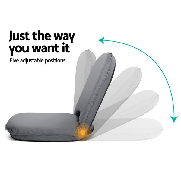 Artiss Foldable Beach Sun Picnic Seat - Grey Artiss