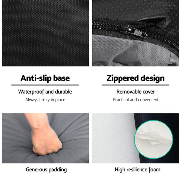 Artiss Foldable Beach Sun Picnic Seat - Grey Artiss