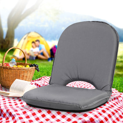 Artiss Foldable Beach Sun Picnic Seat - Grey