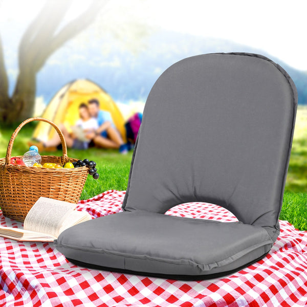 Artiss Foldable Beach Sun Picnic Seat - Grey Artiss