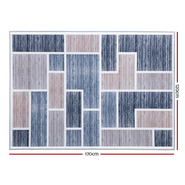 Artiss Floor Rugs 120x170 Short Pile Area Rug Large Modern Carpet Soft Grey Artiss