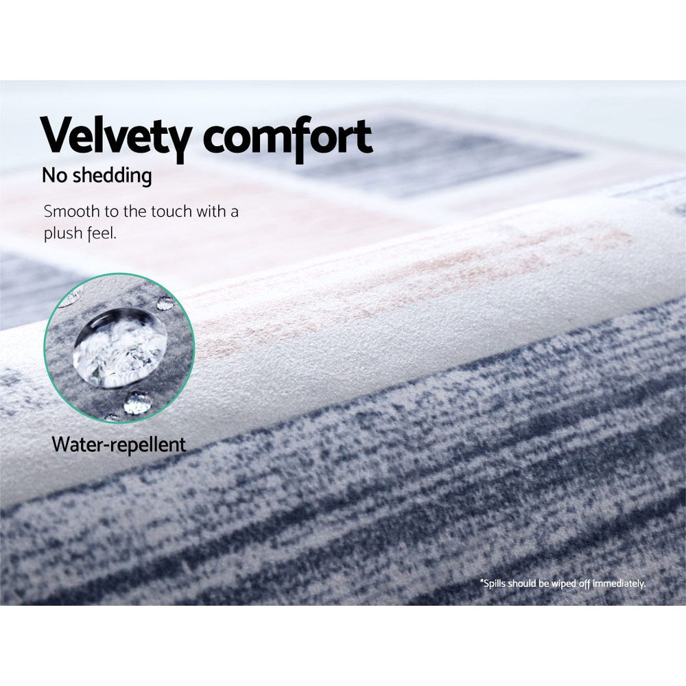 Artiss Floor Rugs 120x170 Short Pile Area Rug Large Modern Carpet Soft Grey Artiss
