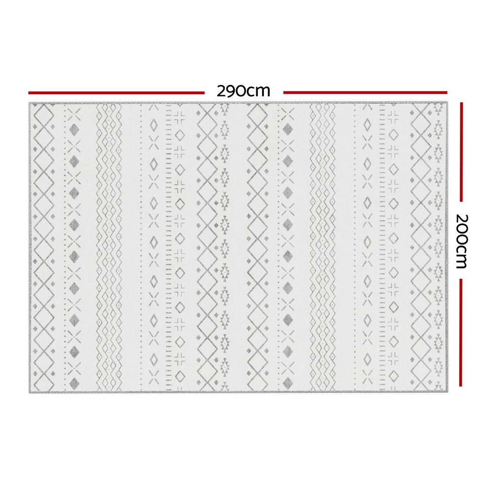 Artiss Floor Rugs 200x290cm Washable Area Mat Large Carpet Soft Short Pile Una Artiss
