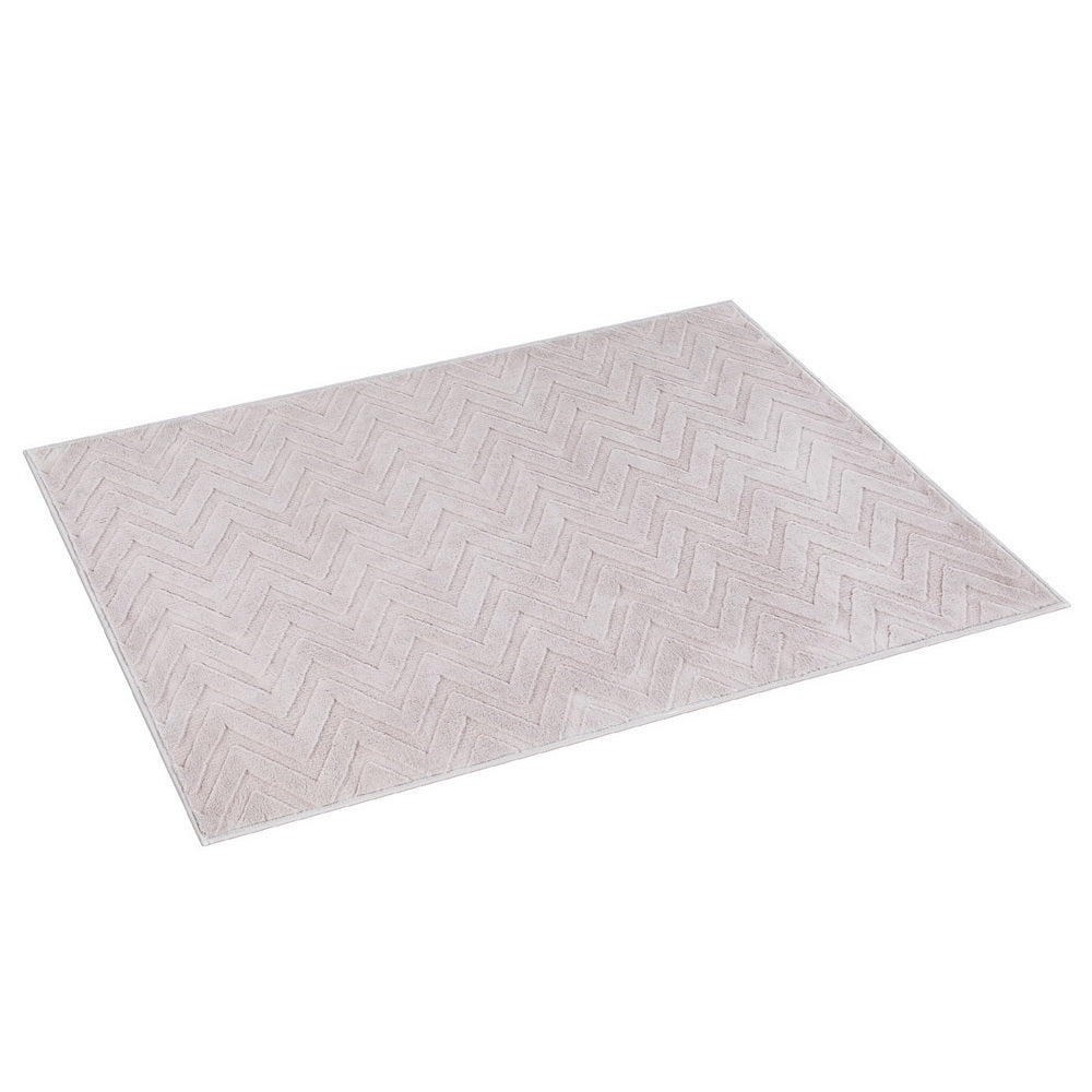 Artiss Floor Rugs 120x160cm Washable Area Mat Large Carpet Microfiber Ripple Artiss