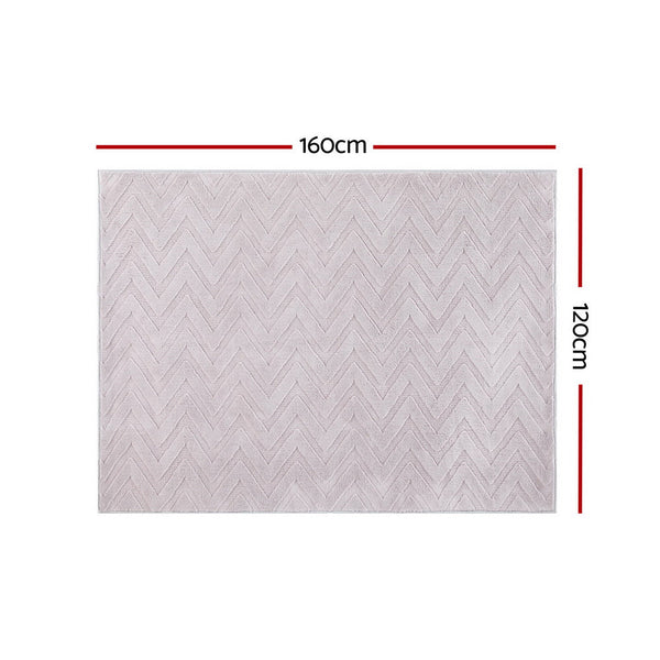 Artiss Floor Rugs 120x160cm Washable Area Mat Large Carpet Microfiber Ripple Artiss