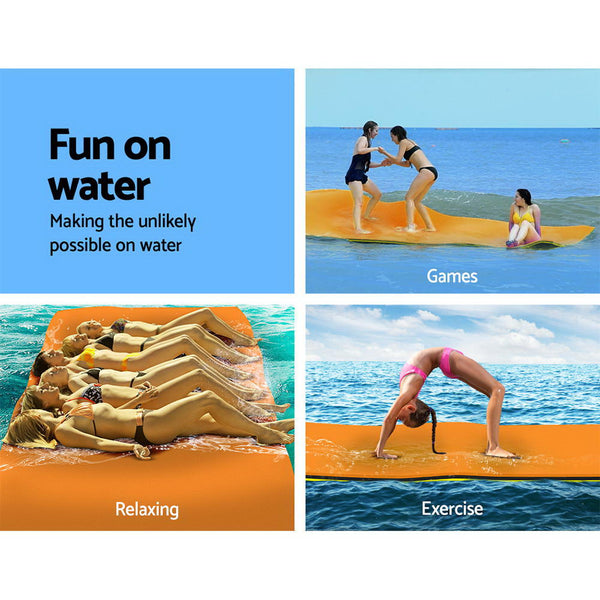 Weisshorn Floating Mat Water Slide Park Stand Up Paddle Pool Sea 550cm freeshipping - Awezingly