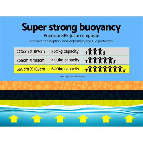 Weisshorn Floating Mat Water Slide Park Stand Up Paddle Pool Sea 550cm freeshipping - Awezingly