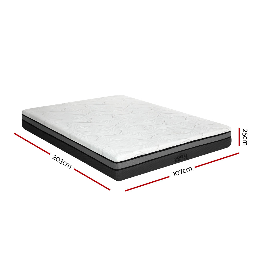 Giselle Bedding Memory Foam Mattress Bed Cool Gel Comfort King Single 25cm Giselle Bedding