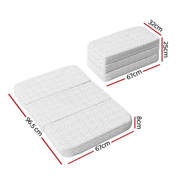 Giselle Foldable Gel Foam Mattress Folding Baby Bed Floor Mat Travel Cot Bamboo Giselle Bedding