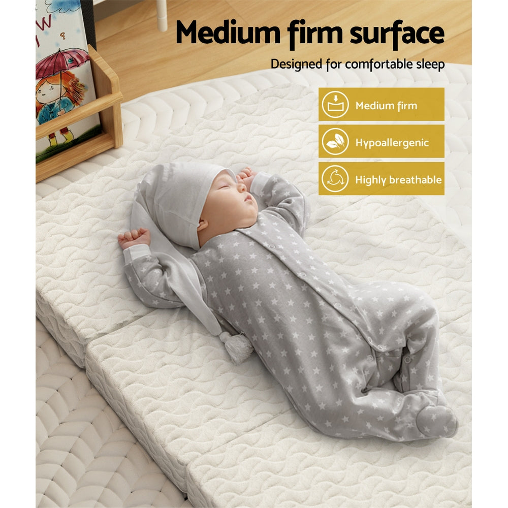 Giselle Foldable Gel Foam Mattress Folding Baby Bed Floor Mat Travel Cot Bamboo Giselle Bedding