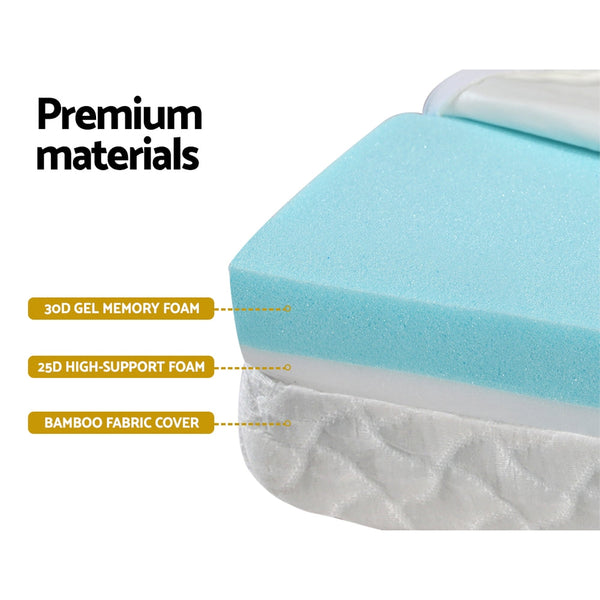Giselle Foldable Gel Foam Mattress Folding Baby Bed Floor Mat Travel Cot Bamboo Giselle Bedding