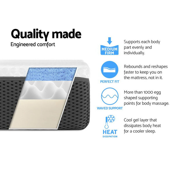 Giselle Bedding Double Size Memory Foam Mattress Cool Gel without Spring freeshipping - Awezingly