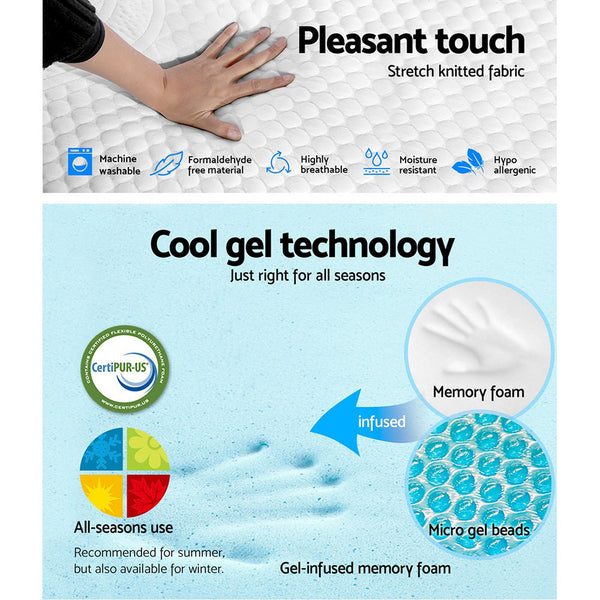 Giselle Bedding Single Size Memory Foam Mattress Cool Gel without Spring Giselle Bedding