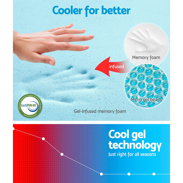 Giselle Bedding Cool Gel Memory Foam Mattress King Single Size Giselle Bedding