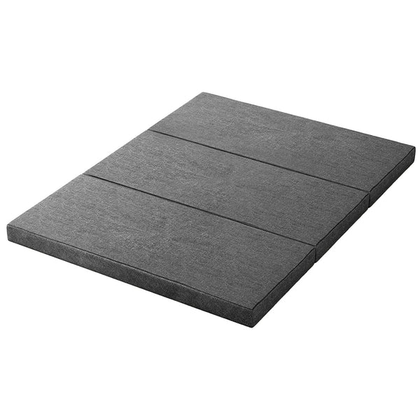 Giselle Bedding Foldable Mattress Folding Portable Bed Camping Mat Queen Grey Giselle Bedding